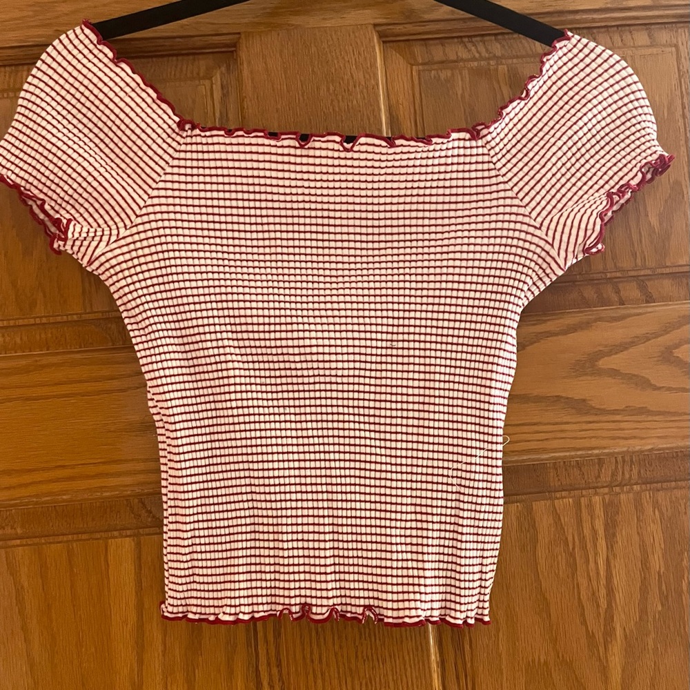 ZARA Striped Cropped Top